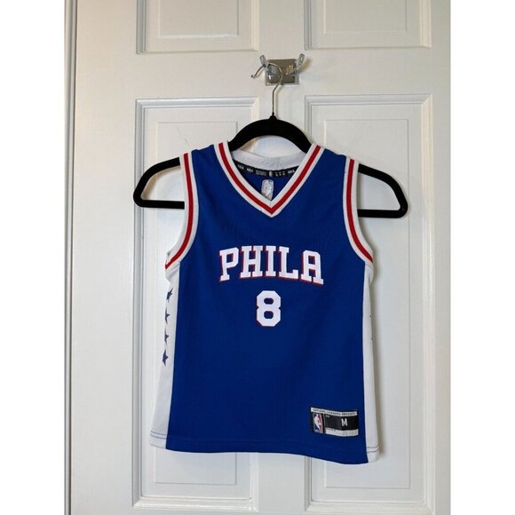 NBA Philadelphia 76ers Okafor #8 Kids Yourth Blue Jersey - Size Medium - Picture 1 of 8